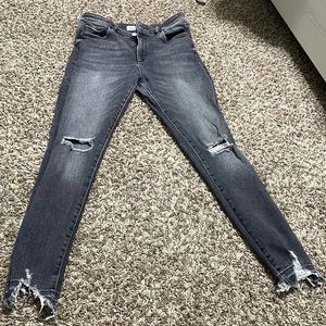 DL1961 Farrow Instaslim Ankle Jeans in Light Smoke  Size 28